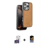 MARSİLYAN™- iPhone 16 Pro Max Kılıf Vadi Özel Seri - Siyah Buffer Hayalet Cam Ekran Koruyucu + Titanyum Gri Bilvis Titan Kamera Lens