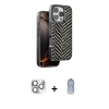 MARSİLYAN™- iPhone 16 Pro Max Kılıf Vadi Özel Seri - Siyah Joko Magic 5D Cam + Pers Alüminyum Kamera Lens - GS