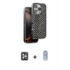 MARSİLYAN™- iPhone 16 Pro Max Kılıf Vadi Özel Seri - Siyah Joko Magic 5D Cam + PVD Metal Kamera Lens - SH