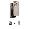 MARSİLYAN™- iPhone 16 Pro Max Kılıf Vadi Özel Seri - Siyah Joko Magic 5D Cam + PVD Metal Kamera Lens - SH