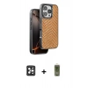 MARSİLYAN™- iPhone 16 Pro Max Kılıf Vadi Özel Seri - Siyah Joko Magic 5D Hayalet Cam + PVD Metal Kamera Lens - SH