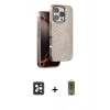 MARSİLYAN™- iPhone 16 Pro Max Kılıf Vadi Özel Seri - Siyah Joko Magic 5D Hayalet Cam + PVD Metal Kamera Lens - SH