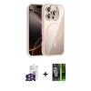 MARSİLYAN™- iPhone 16 Pro Max Kılıf Yadigar Asil Koleksiyonu - Şeffaf 360 Full Body Arka Koruyucu + Bilvis Titan Kamera Lens - GS