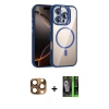 MARSİLYAN™- iPhone 16 Pro Max Kılıf Yadigar Asil Koleksiyonu - Şeffaf 360 Full Body Arka Koruyucu + Çöl Titanyum Pers Alüminyum Kamera Lens