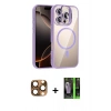 MARSİLYAN™- iPhone 16 Pro Max Kılıf Yadigar Asil Koleksiyonu - Şeffaf 360 Full Body Arka Koruyucu + Çöl Titanyum Pers Alüminyum Kamera Lens