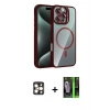 MARSİLYAN™- iPhone 16 Pro Max Kılıf Yadigar Asil Koleksiyonu - Şeffaf 360 Full Body Arka Koruyucu + PVD Metal Kamera Lens - GD