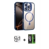 MARSİLYAN™- iPhone 16 Pro Max Kılıf Yadigar Asil Koleksiyonu - Şeffaf 360 Full Body Arka Koruyucu + Pers Alüminyum Kamera Lens - GS