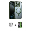 MARSİLYAN™- iPhone 16 Pro Max Kılıf Yadigar Asil Koleksiyonu - Şeffaf 360 Full Body Arka Koruyucu + Pers Alüminyum Kamera Lens - GS