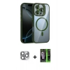 MARSİLYAN™- iPhone 16 Pro Max Kılıf Yadigar Asil Koleksiyonu - Şeffaf 360 Full Body Arka Koruyucu + Pers Alüminyum Kamera Lens - GI