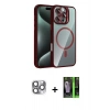 MARSİLYAN™- iPhone 16 Pro Max Kılıf Yadigar Asil Koleksiyonu - Şeffaf 360 Full Body Arka Koruyucu + Pers Alüminyum Kamera Lens - GI