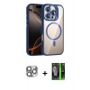 MARSİLYAN™- iPhone 16 Pro Max Kılıf Yadigar Asil Koleksiyonu - Şeffaf 360 Full Body Arka Koruyucu + Pers Alüminyum Kamera Lens - GI