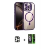 MARSİLYAN™- iPhone 16 Pro Max Kılıf Yadigar Asil Koleksiyonu - Şeffaf 360 Full Body Arka Koruyucu + PVD Metal Kamera Lens - GS
