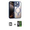 MARSİLYAN™- iPhone 16 Pro Max Kılıf Yadigar Asil Koleksiyonu - Şeffaf 360 Full Body Arka Koruyucu + PVD Metal Kamera Lens - GS