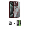 MARSİLYAN™- iPhone 16 Pro Max Kılıf Yadigar Asil Koleksiyonu - Şeffaf 360 Full Body Arka Koruyucu + PVD Metal Kamera Lens - SH