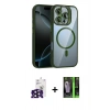 MARSİLYAN™- iPhone 16 Pro Max Kılıf Yadigar Asil Koleksiyonu - Şeffaf 360 Full Body Arka Koruyucu + Bilvis Titan Kamera Lens - SH