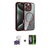 MARSİLYAN™- iPhone 16 Pro Max Kılıf Yadigar Asil Koleksiyonu - Şeffaf 360 Full Body Arka Koruyucu + Bilvis Titan Kamera Lens - SH