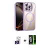 MARSİLYAN™- iPhone 16 Pro Max Kılıf Yadigar Asil Koleksiyonu - Şeffaf 360 Full Body Arka Koruyucu + Titanyum Gri Bilvis Titan Kamera Lens
