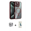 MARSİLYAN™- iPhone 16 Pro Max Kılıf Yadigar Asil Koleksiyonu - Şeffaf Pasifik Cam Ekran Koruyucu + Pers Alüminyum Kamera Lens - GI