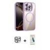 MARSİLYAN™- iPhone 16 Pro Max Kılıf Yadigar Asil Koleksiyonu - Şeffaf Pasifik Cam Ekran Koruyucu + Pers Alüminyum Kamera Lens - GI
