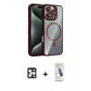 MARSİLYAN™- iPhone 16 Pro Max Kılıf Yadigar Asil Koleksiyonu - Şeffaf Pasifik Cam Ekran Koruyucu + PVD Metal Kamera Lens - GS
