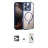 MARSİLYAN™- iPhone 16 Pro Max Kılıf Yadigar Asil Koleksiyonu - Şeffaf Pasifik Cam Ekran Koruyucu + PVD Metal Kamera Lens - GS