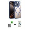 MARSİLYAN™- iPhone 16 Pro Max Kılıf Yadigar Asil Koleksiyonu - Şeffaf Pasifik Cam Ekran Koruyucu + Raze Metal Kamera Lens - SH
