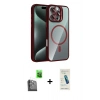 MARSİLYAN™- iPhone 16 Pro Max Kılıf Yadigar Asil Koleksiyonu - Şeffaf Pasifik Cam Ekran Koruyucu + Raze Metal Kamera Lens - SH