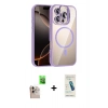 MARSİLYAN™- iPhone 16 Pro Max Kılıf Yadigar Asil Koleksiyonu - Şeffaf Pasifik Cam Ekran Koruyucu + Raze Metal Kamera Lens - NLGY
