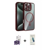 MARSİLYAN™- iPhone 16 Pro Max Kılıf Yadigar Asil Koleksiyonu - Şeffaf Pasifik Cam Ekran Koruyucu + Bilvis Titan Kamera Lens - SH