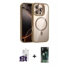 MARSİLYAN™- iPhone 16 Pro Max Kılıf Yadigar Asil Koleksiyonu - Siyah 360 Mat Full Body Arka Koruyucu + Bilvis Titan Kamera Lens - GS