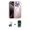 MARSİLYAN™- iPhone 16 Pro Max Kılıf Yadigar Asil Koleksiyonu - Siyah 360 Mat Full Body Arka Koruyucu + Bilvis Titan Kamera Lens - TMGI