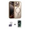 MARSİLYAN™- iPhone 16 Pro Max Kılıf Yadigar Asil Koleksiyonu - Siyah 360 Mat Full Body Arka Koruyucu + Bilvis Titan Kamera Lens - TMGI