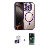 MARSİLYAN™- iPhone 16 Pro Max Kılıf Yadigar Asil Koleksiyonu - Siyah 360 Mat Full Body Arka Koruyucu + Bilvis Titan Kamera Lens - TMGI