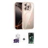 MARSİLYAN™- iPhone 16 Pro Max Kılıf Yadigar Asil Koleksiyonu - Siyah 360 Mat Full Body Arka Koruyucu + Bilvis Titan Kamera Lens - SH