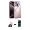 MARSİLYAN™- iPhone 16 Pro Max Kılıf Yadigar Asil Koleksiyonu - Siyah 360 Mat Full Body Arka Koruyucu + Bilvis Titan Kamera Lens - SH