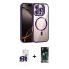 MARSİLYAN™- iPhone 16 Pro Max Kılıf Yadigar Asil Koleksiyonu - Siyah 360 Mat Full Body Arka Koruyucu + Bilvis Titan Kamera Lens - SH