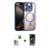 MARSİLYAN™- iPhone 16 Pro Max Kılıf Yadigar Asil Koleksiyonu - Siyah 360 Mat Full Body Arka Koruyucu + Raze Metal Kamera Lens - NLGY