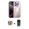 MARSİLYAN™- iPhone 16 Pro Max Kılıf Yadigar Asil Koleksiyonu - Siyah 360 Mat Full Body Arka Koruyucu + Pers Alüminyum Kamera Lens - CLTM