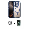 MARSİLYAN™- iPhone 16 Pro Max Kılıf Yadigar Asil Koleksiyonu - Siyah 360 Mat Full Body Arka Koruyucu + Pers Alüminyum Kamera Lens - GI
