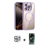 MARSİLYAN™- iPhone 16 Pro Max Kılıf Yadigar Asil Koleksiyonu - Siyah 360 Mat Full Body Arka Koruyucu + Pers Alüminyum Kamera Lens - GI