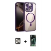 MARSİLYAN™- iPhone 16 Pro Max Kılıf Yadigar Asil Koleksiyonu - Siyah 360 Mat Full Body Arka Koruyucu + PVD Metal Kamera Lens - GD