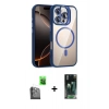 MARSİLYAN™- iPhone 16 Pro Max Kılıf Yadigar Asil Koleksiyonu - Siyah 360 Mat Full Body Arka Koruyucu + Siyah Raze Metal Kamera Lens