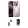 MARSİLYAN™- iPhone 16 Pro Max Kılıf Yadigar Asil Koleksiyonu - Siyah 360 Mat Full Body Arka Koruyucu + Siyah Raze Metal Kamera Lens