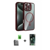 MARSİLYAN™- iPhone 16 Pro Max Kılıf Yadigar Asil Koleksiyonu - Siyah 360 Mat Full Body Arka Koruyucu + Siyah Raze Metal Kamera Lens