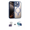MARSİLYAN™- iPhone 16 Pro Max Kılıf Yadigar Asil Koleksiyonu - Siyah 3D Antistatik Cam Ekran Koruyucu + Bilvis Titan Kamera Lens - TMGI