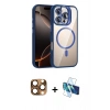 MARSİLYAN™- iPhone 16 Pro Max Kılıf Yadigar Asil Koleksiyonu - Siyah 3D Antistatik Cam Ekran Koruyucu + Pers Alüminyum Kamera Lens - CLTM