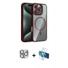 MARSİLYAN™- iPhone 16 Pro Max Kılıf Yadigar Asil Koleksiyonu - Siyah 3D Antistatik Cam Ekran Koruyucu + Pers Alüminyum Kamera Lens - GI