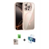 MARSİLYAN™- iPhone 16 Pro Max Kılıf Yadigar Asil Koleksiyonu - Siyah 3D Antistatik Cam Ekran Koruyucu + Raze Metal Kamera Lens - NLGY