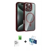 MARSİLYAN™- iPhone 16 Pro Max Kılıf Yadigar Asil Koleksiyonu - Siyah 3D Antistatik Cam Ekran Koruyucu + Raze Metal Kamera Lens - BZ