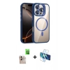 MARSİLYAN™- iPhone 16 Pro Max Kılıf Yadigar Asil Koleksiyonu - Siyah 3D Antistatik Cam Ekran Koruyucu + Raze Metal Kamera Lens - NLGY